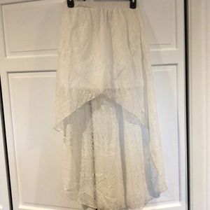 Lace high low skirt